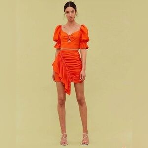 NWT C/MEO Collective Early On Mini Skirt Vermillion